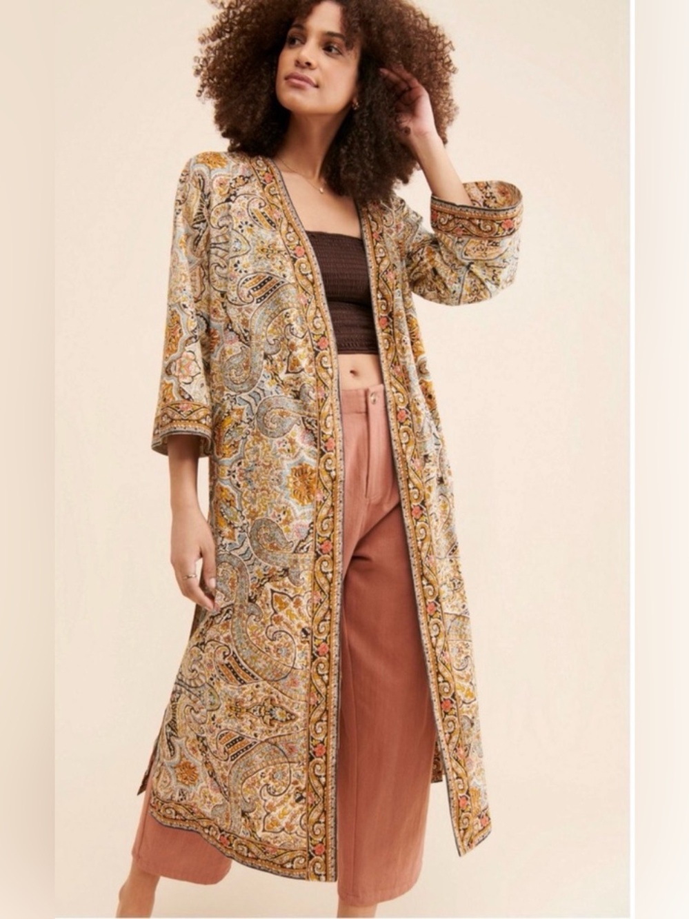 Cleobella Zoya Duster Robe - XS - Artisan Boho Kimono - Picture 1 of 16